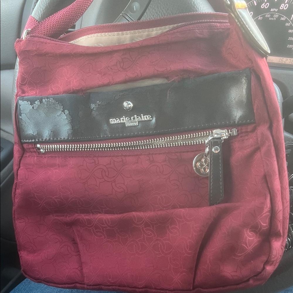 Marie Claire Elegant Red Shoulder Bag